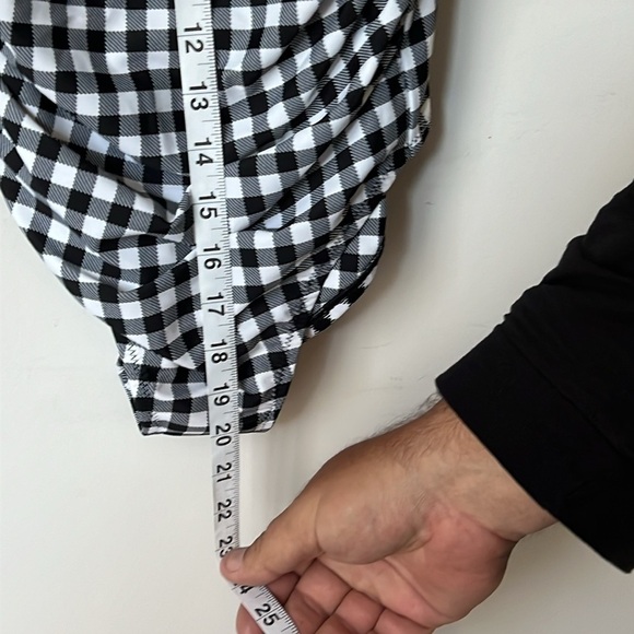 Motherhood Maternity New Bounceback Postpartum Black Gingham Swimsuit Sz Small + - Picture 14 of 14